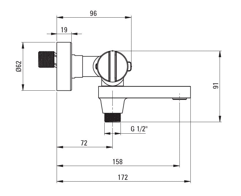 Deante Thermostatic Bathtub Faucet Brass Traditional Design
