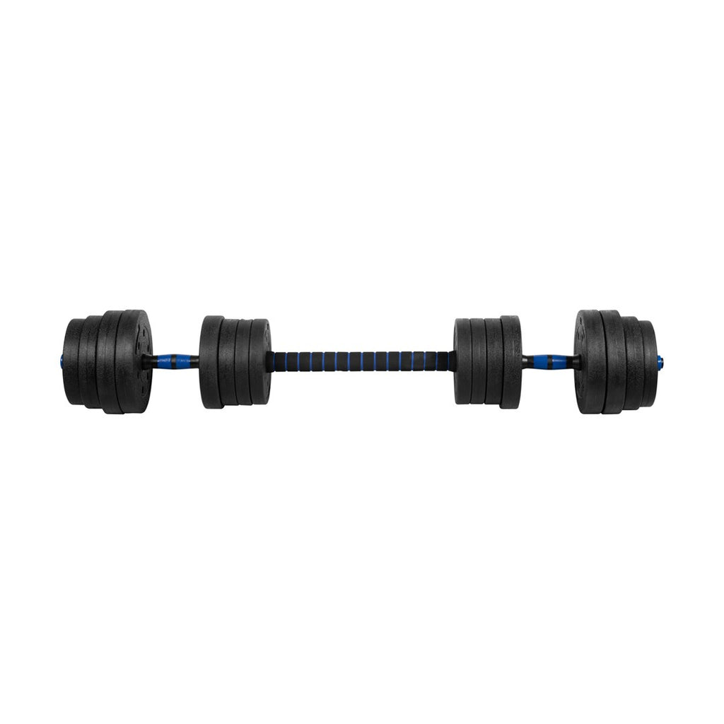 REBEL ACTIVE Adjustable Bituminous Dumbbells 2x15 kg with Connector
