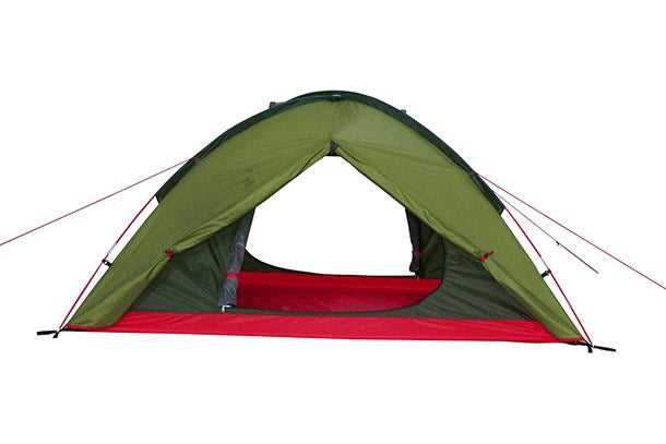 High Peak Woodpecker 3 Dome Tent, Green-Red, 3 Person Capacity, Model N0802