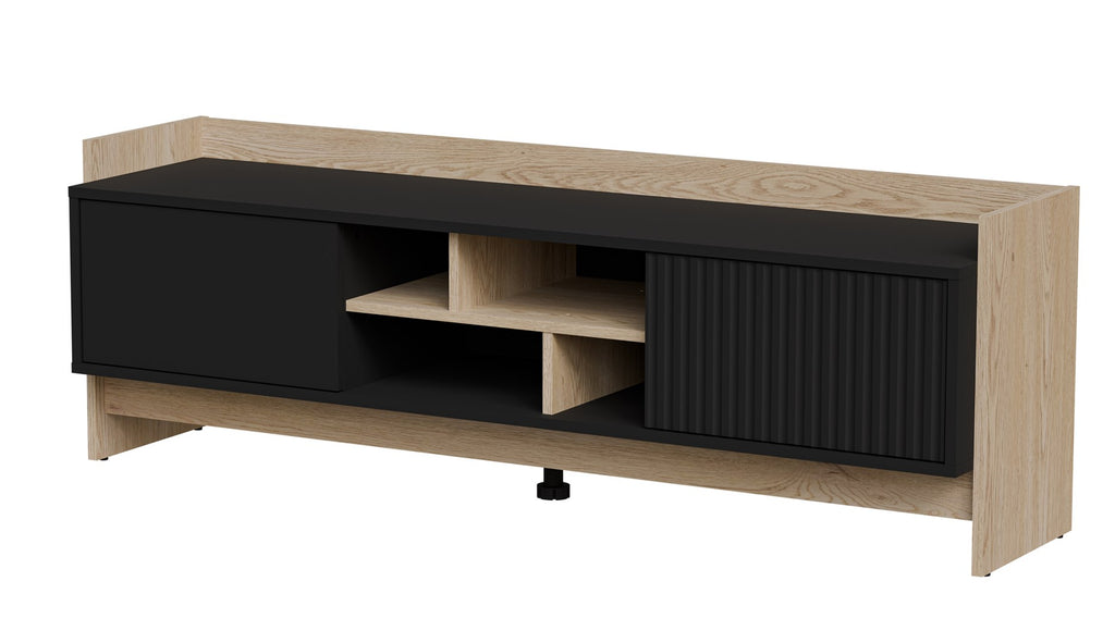Cama RTV PORTO 2D Cabinet 150x38x50 Oak/Black