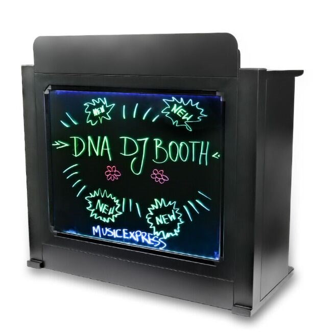 DJ BOOTH BK Portable DJ Booth Table RGB LED Backlit Board