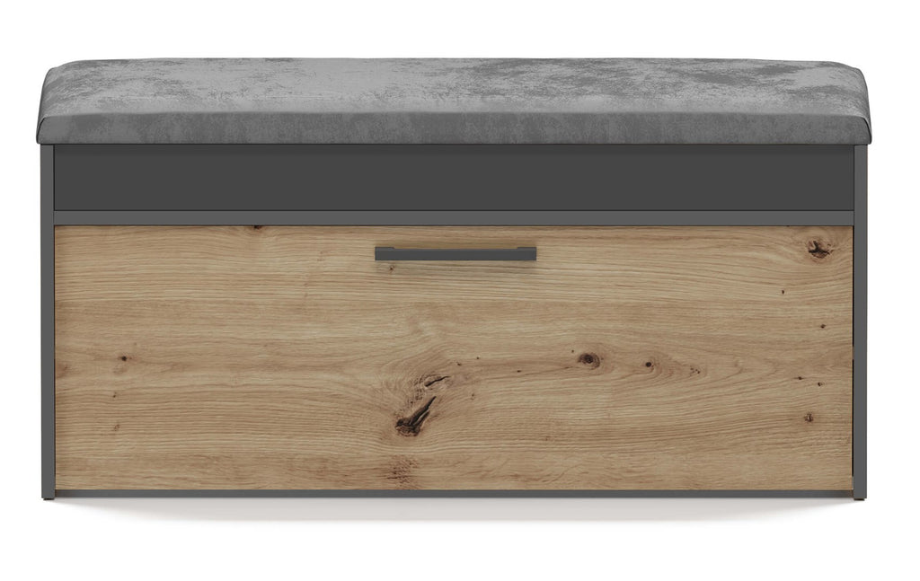 Topeshop PARMA SZAFKA ANT/ART shoe organizer Closed Anthracite  Oak