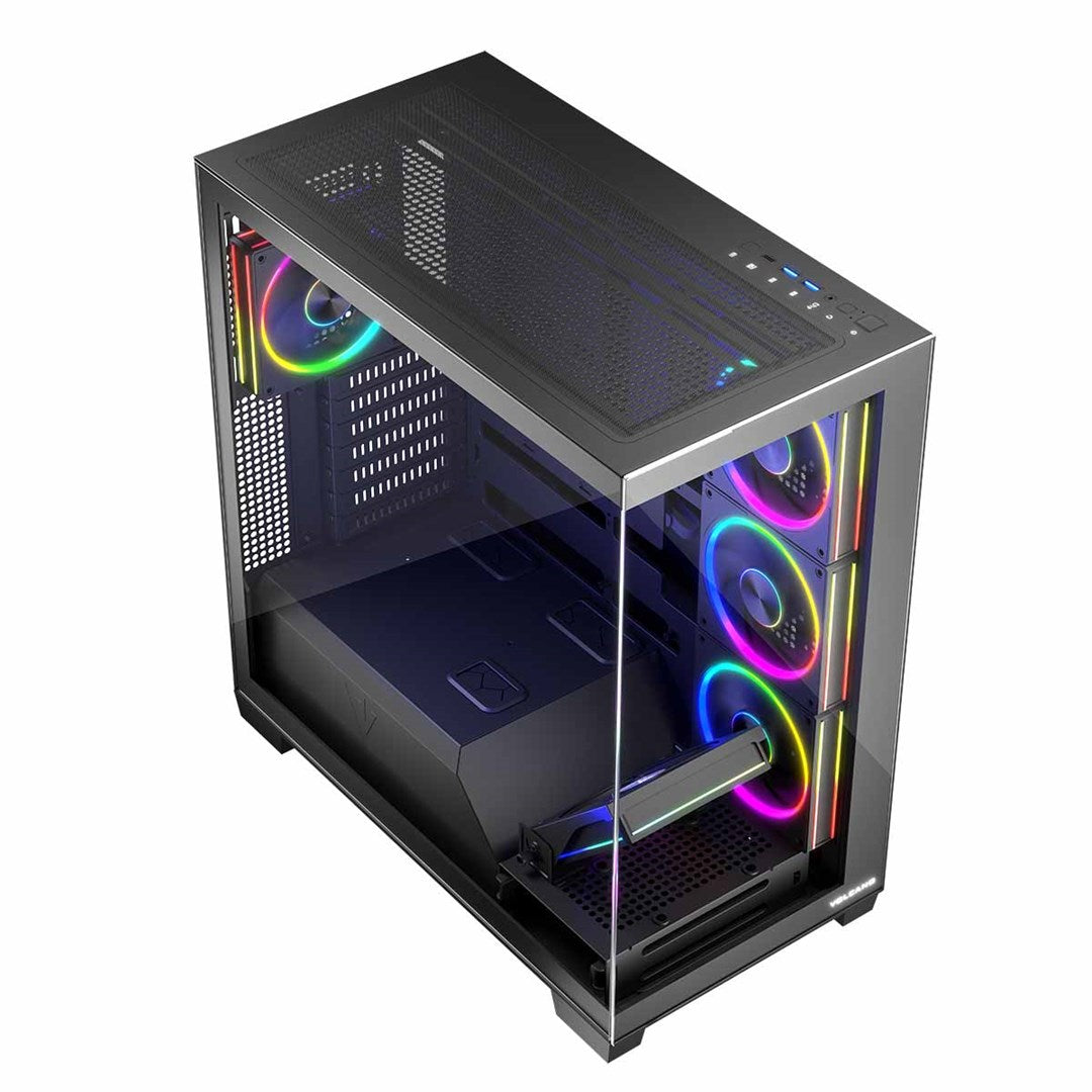 MODECOM VOLCANO STELLAR ARGB MIDI 5F Black PC Case
