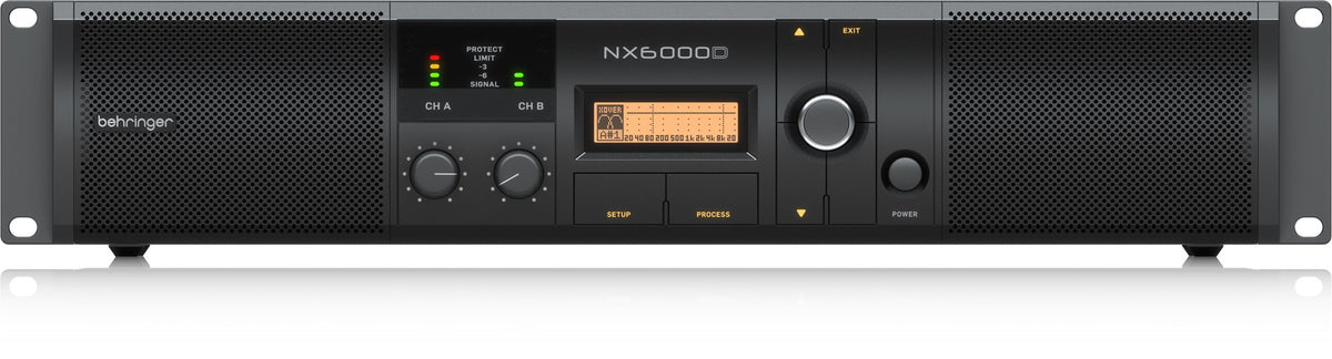 Behringer NX6000D Audio Amplifier - 2.0 Channels, 3000 Watts Power