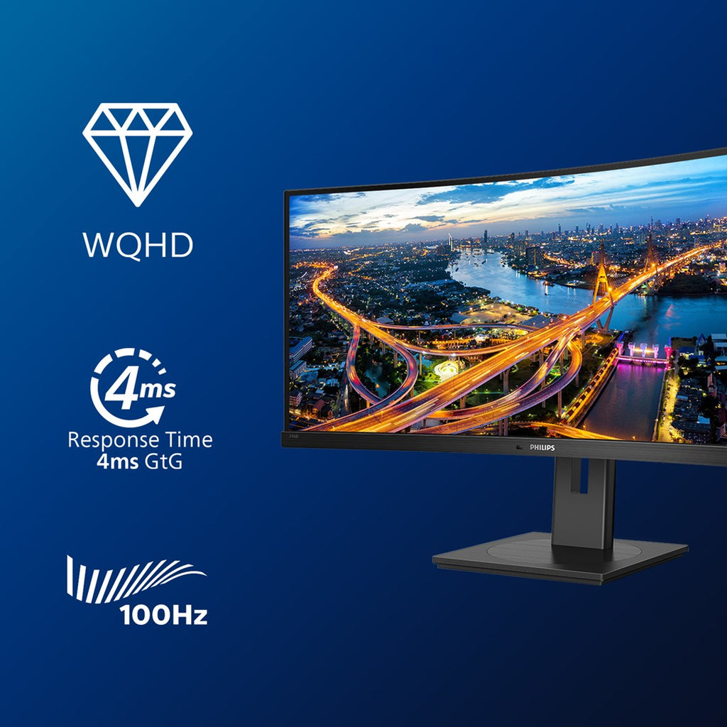 Philips B Line 346B1C/00 Monitor 34" Quad HD 3440x1440 LCD Black