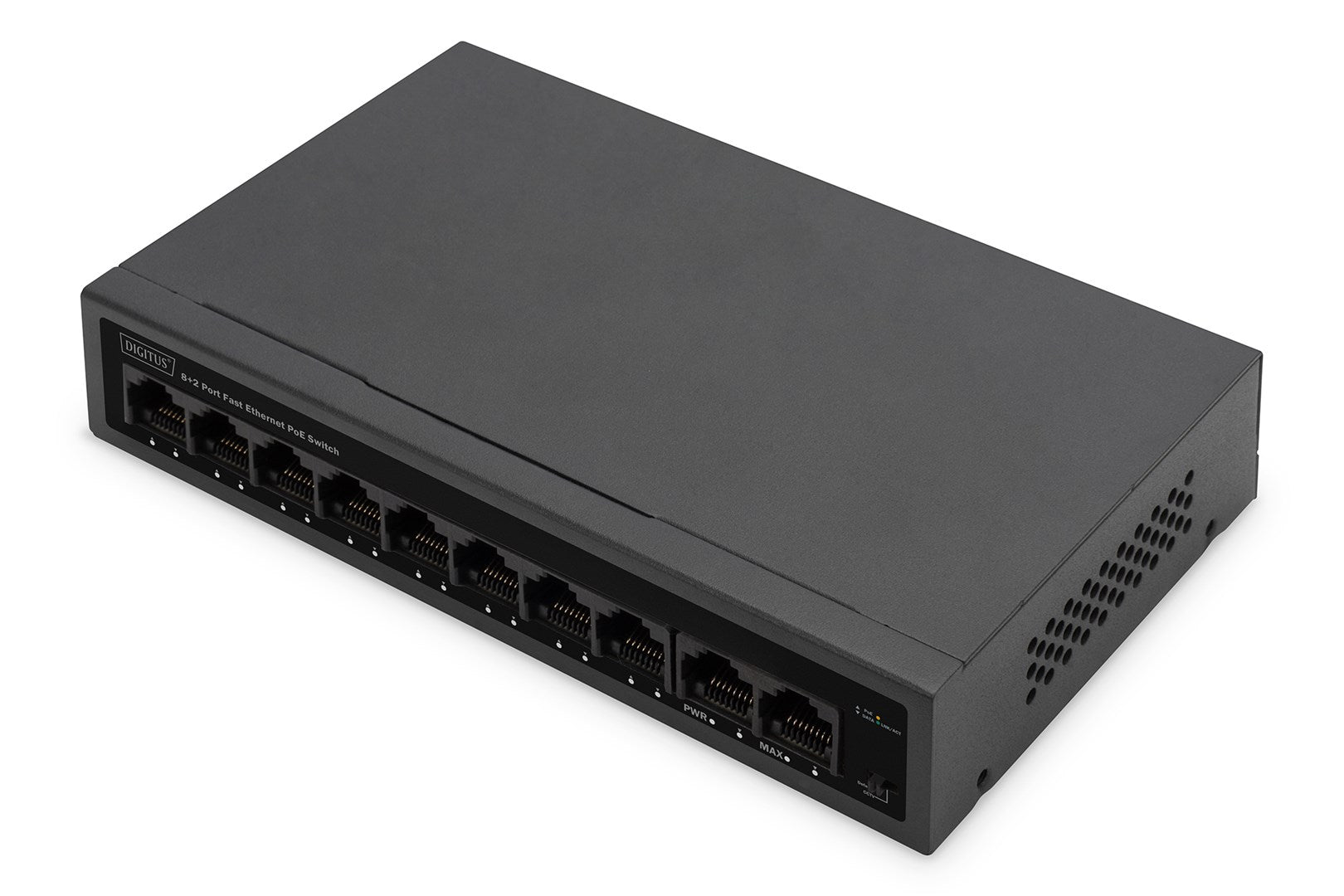DIGITUS 8+2 Port FE PoE Switch 802.3at 10/100 Mbps (DN-95354)