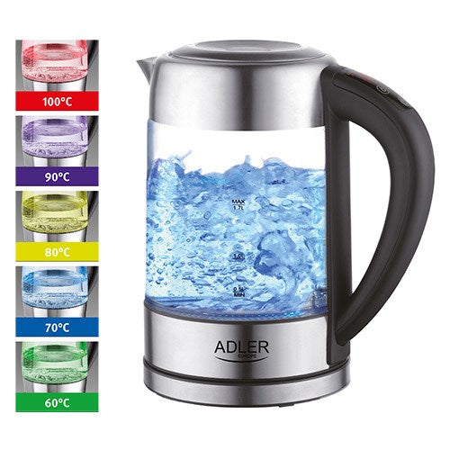 Adler Electric Kettle 1.7L 2300W Hazelnut Stainless Steel AD 1247