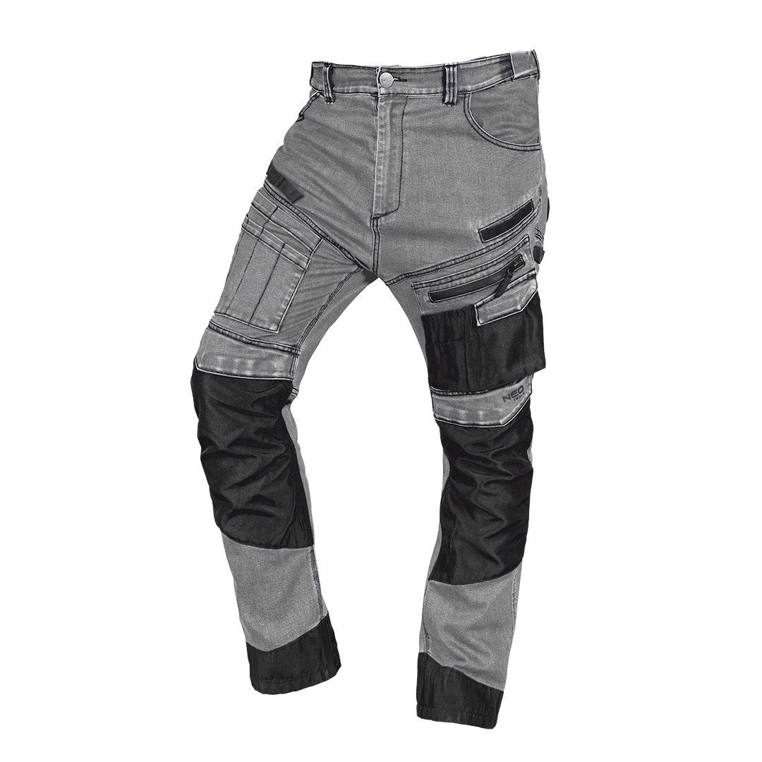 Spodnie robocze DENIM  wzmocnienia Oxford  szare  rozmiar S