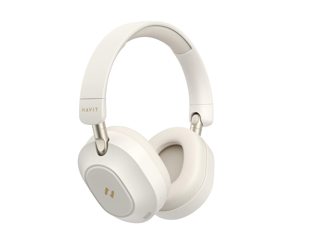 Havit BT Cordless Headphones Active Noise Cancelling Beige