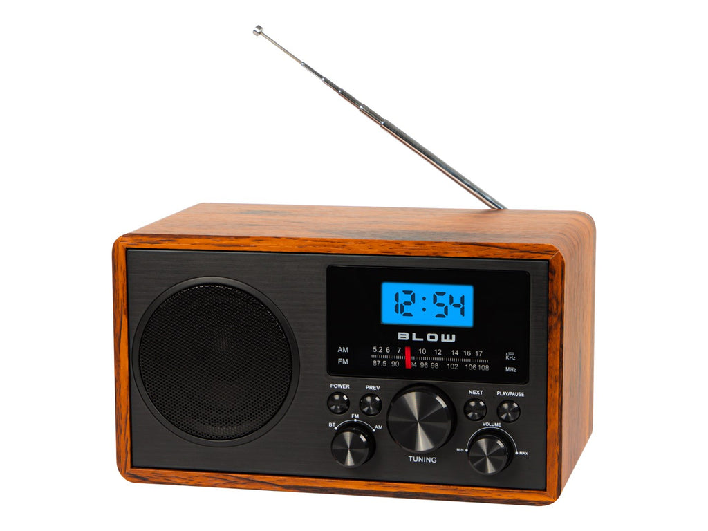 BLOW RA9 V.2 Portable Analog AM/FM Radio with Bluetooth, USB, SD Card