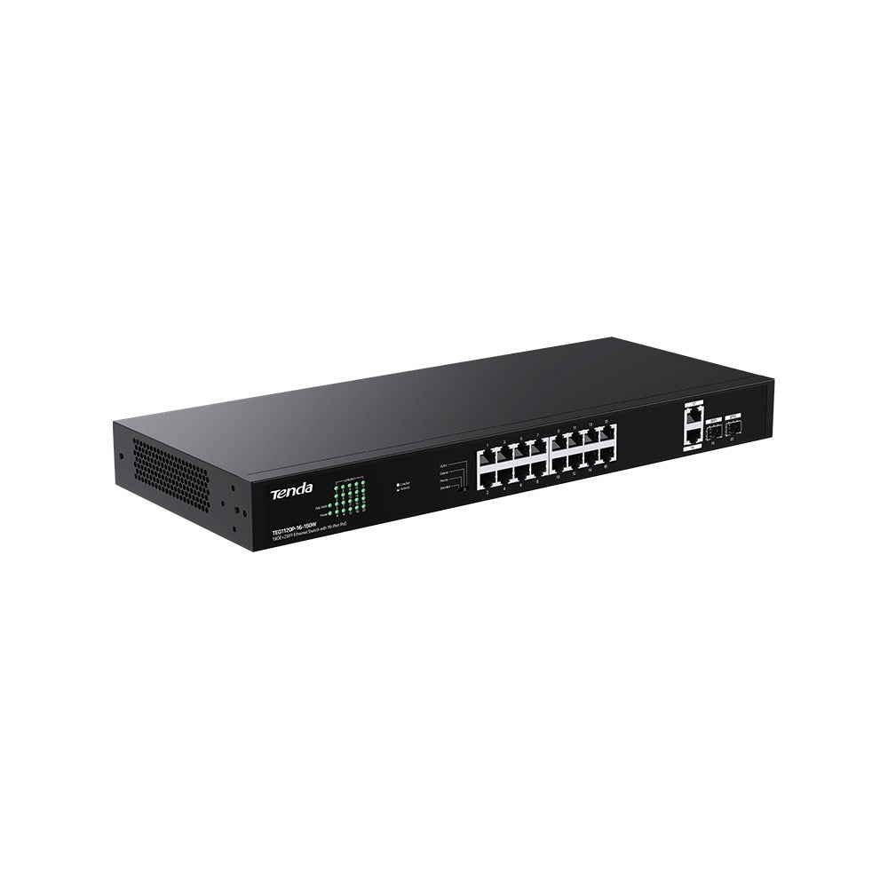 Tenda TEG1120P-16-150W Unmanaged Gigabit Ethernet Switch with PoE