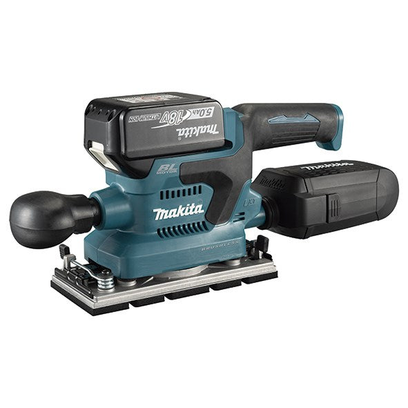 Makita DBO380RTJ 18V Finishing Sander 2x5.0Ah 93x185mm 2x5Ah