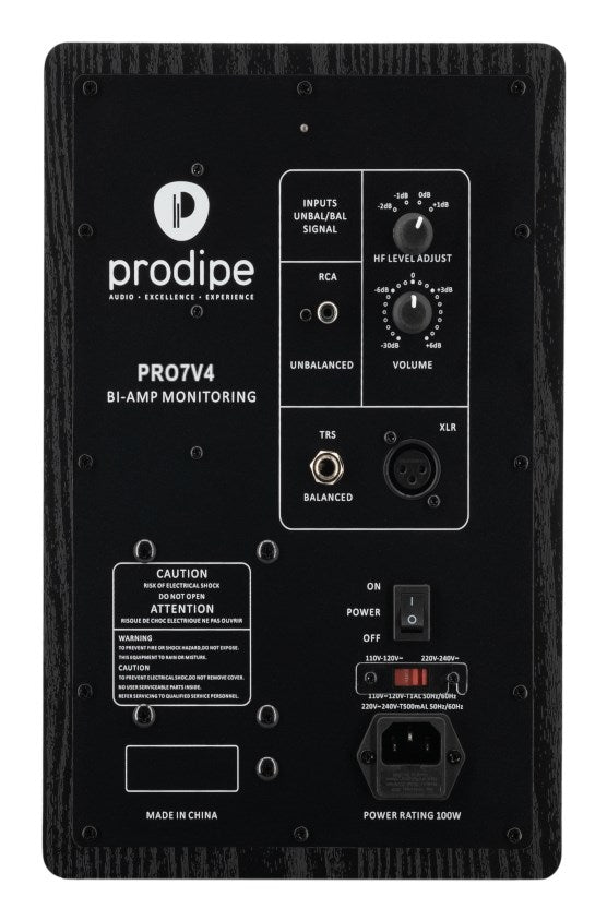 PRODIPE Pro7 V4 - 2-Way Black Wired Speaker 100W | Model PROPRO7V4BW