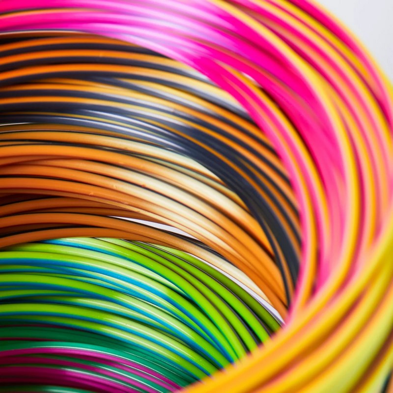 3Doodler FLOW-TRIFILLS 3D printing material Polylactic acid (PLA) Black  Blue  Copper  Gold  Green  Purple  Red 260 g