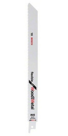 Bosch S 1122 HF Reciprocating Saw Blade Bimetal 225 mm for Wood and Metal