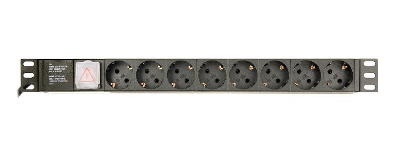 Gembird EG-PDU-014-C14 Power Distribution Unit 8 AC Outlets 1U Black