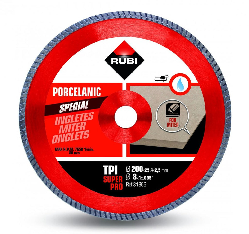 RUBI Diamond Blade TPI 250 SUPERPRO 250 mm for Porcelain Tiles