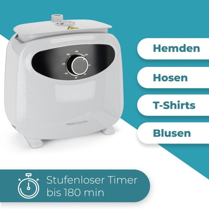 PROFICARE Upright Garment Steamer 1400W 81011 - Telescopic Stand