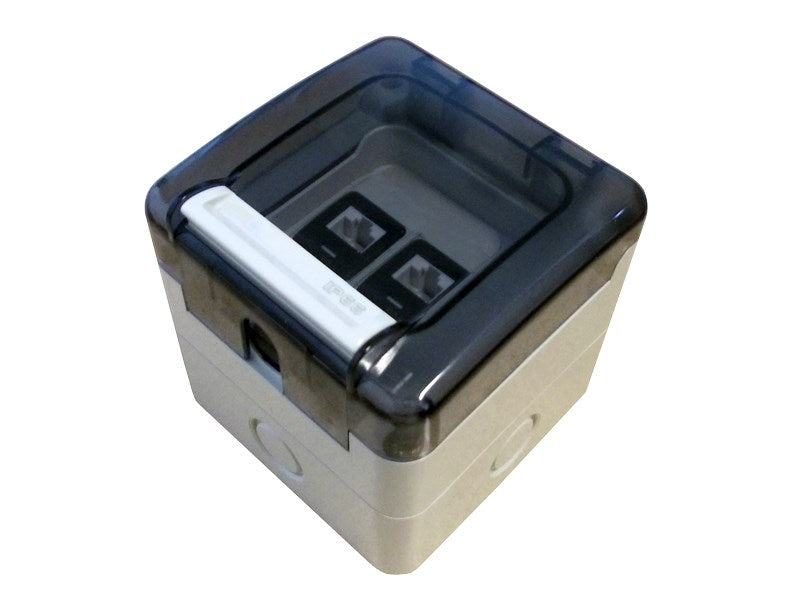 Gniazdo hermetyczne  szczelne 2 x RJ45 IP66 natynkowe (niewyposażone) ALANTEC