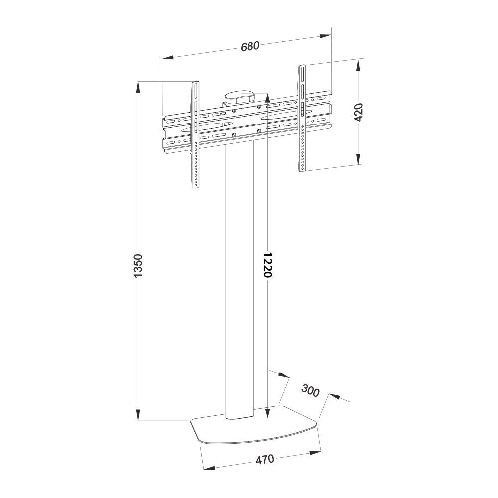 Techly ICA-TR27 TV Mount 139.7 cm (55 inch) Black