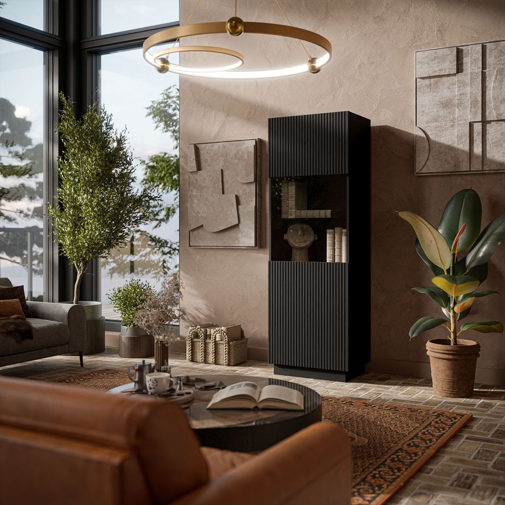 Cama LIVERTI display cabinet 59.5x42x178 black