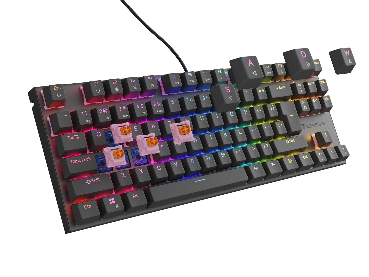 GENESIS NKG-2155 Keyboard Gaming USB QWERTY UK International Black