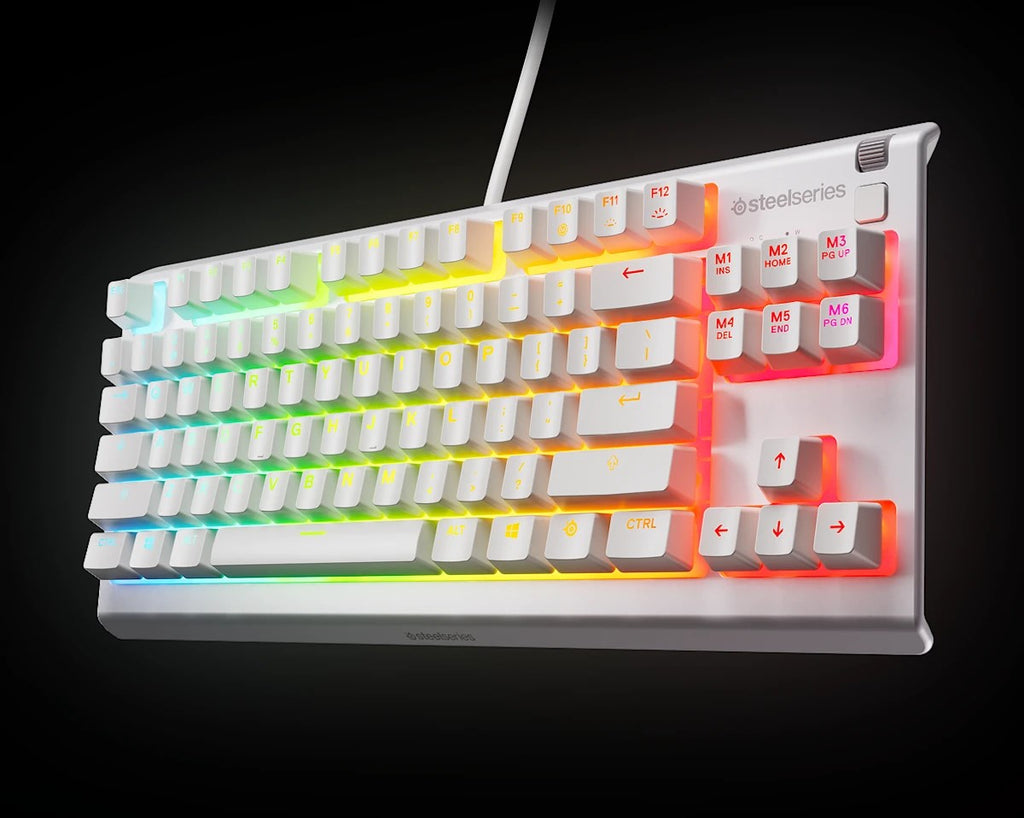 SteelSeries Apex 3 TKL US Keyboard White Magnetic Mechanical 64819