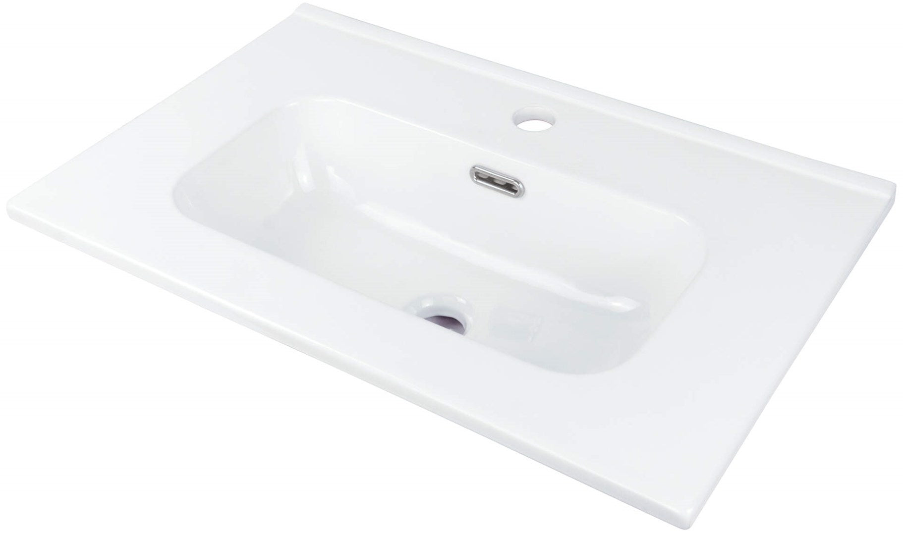 Deante Ceramic Recessed Washbasin with Tap Space 60 cm
