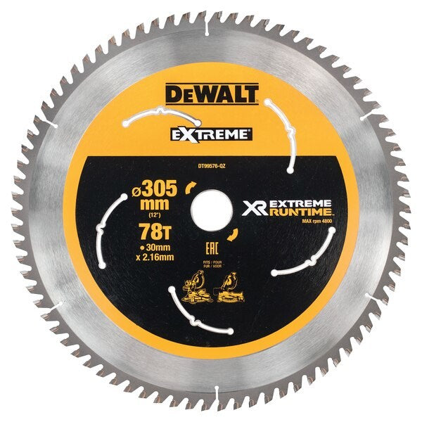 DeWALT FlexVolt XR Mitre Saw Blade DT99576-QZ 30.5 cm