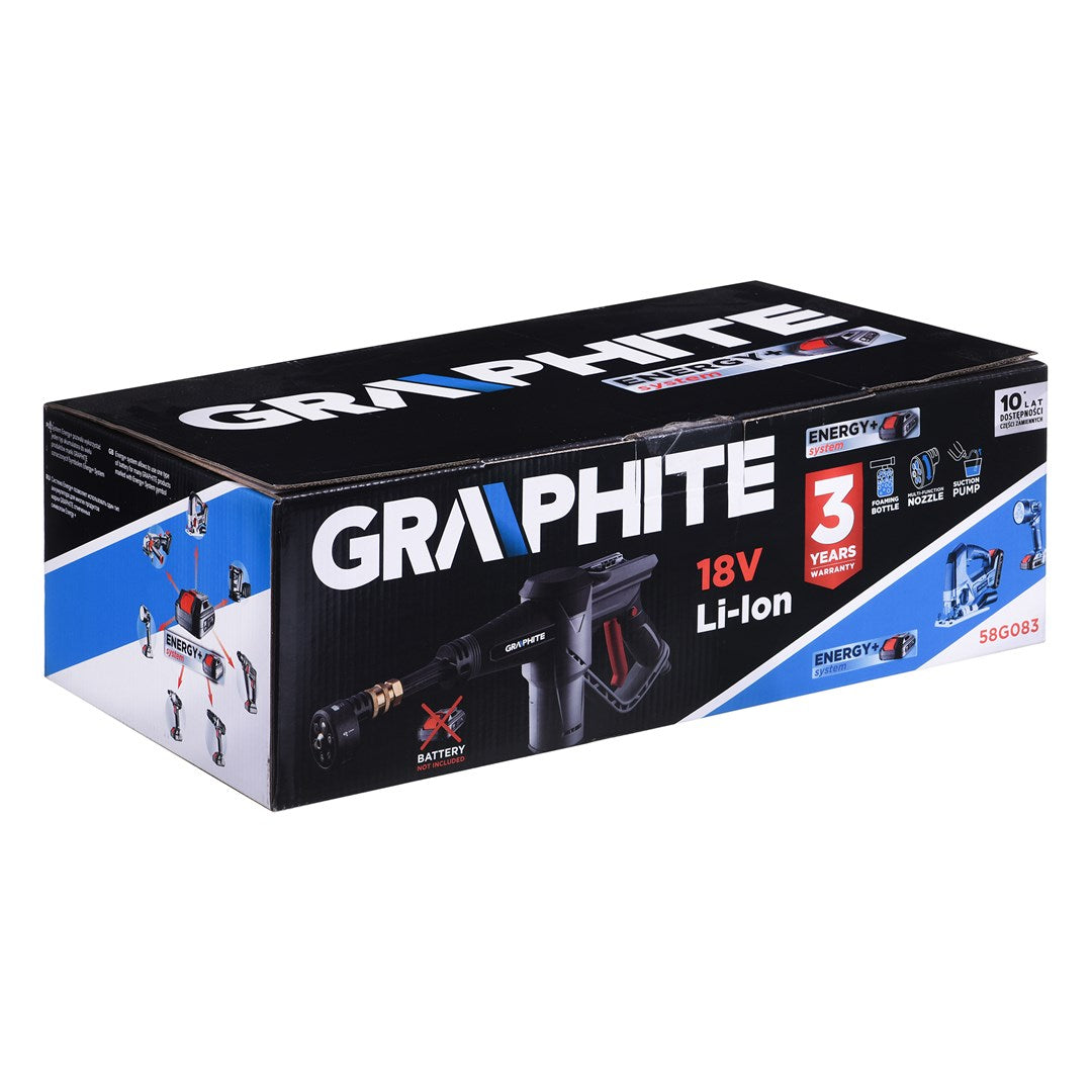Graphite 58G083 Cordless Pressure Washer 18V 170 l/h