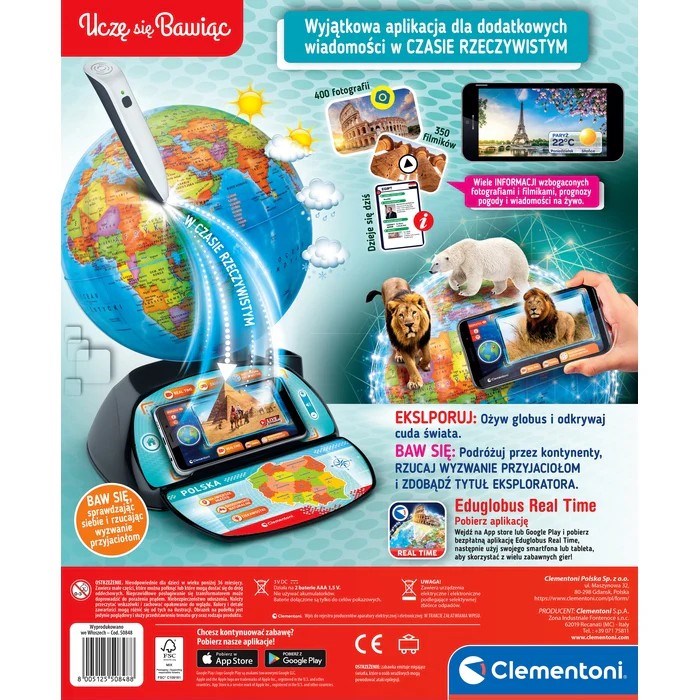 Clementoni Interactive Globe 50848 - Educational - 1705 g - 355x295x427 mm