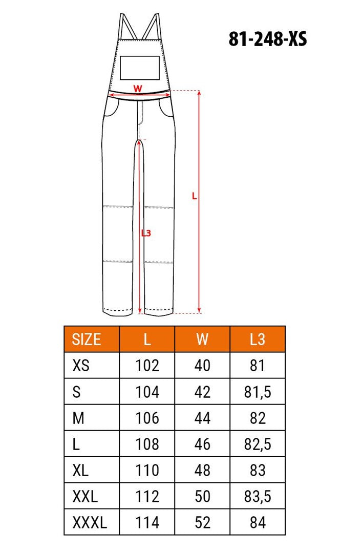 NEO TOOLS Trousers Polyester Cotton 285 g/m² XS TOP-81-248-XS