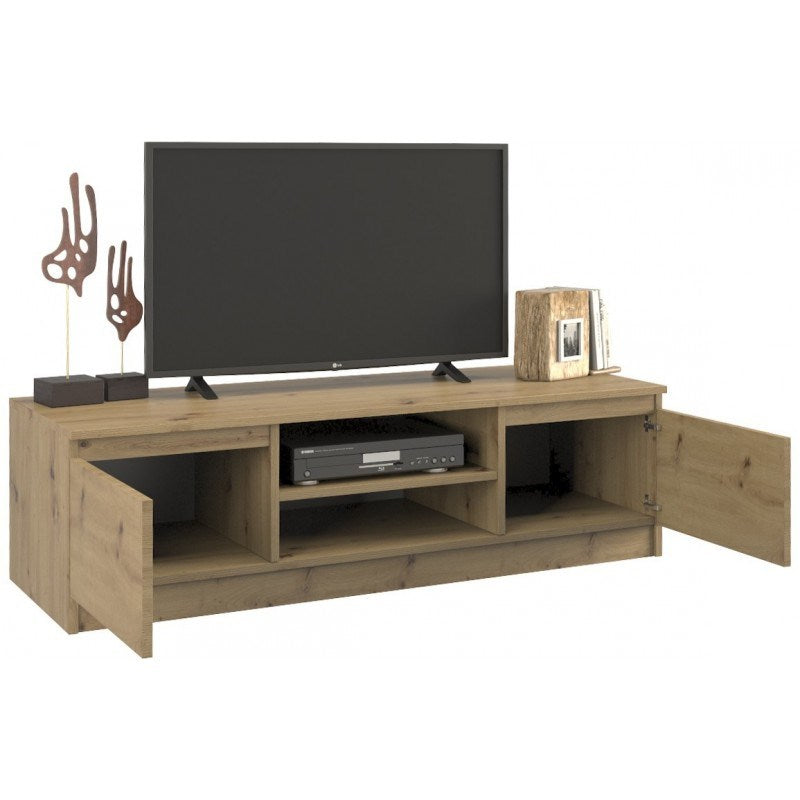 Topeshop RTV120 TV Stand 2 Shelves Artisan Oak