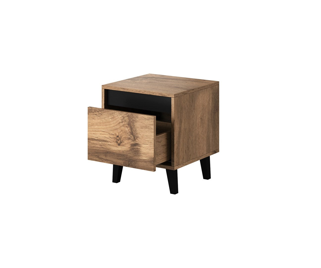 NORD Bedside Table 2 pcs Oak Wotan/Anthracite 40x38x45