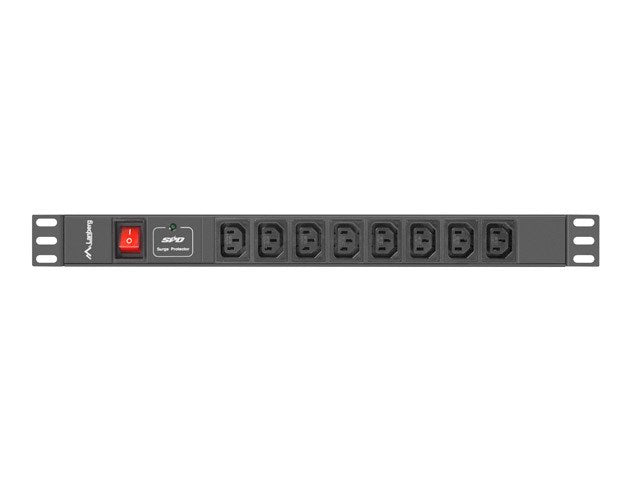 Lanberg PDU Steckdosenleiste 48,30cm (19") 1U 8x IEC C13 C20 2m schw. (PDU-08I-0200-C20-BK)