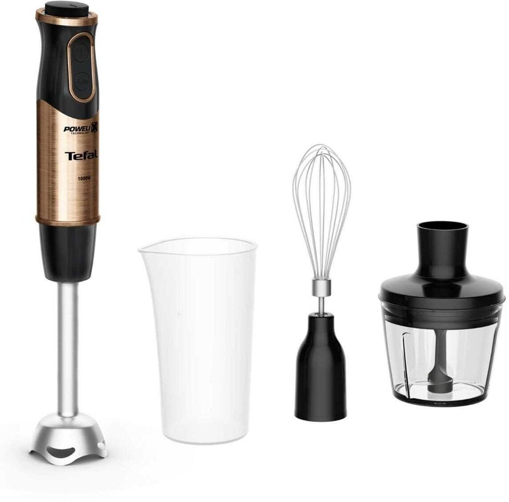 Tefal Hand Blender 1000 W, 20 Speeds, 0.8 L Jug, Ice Crushing, Model HB656G10