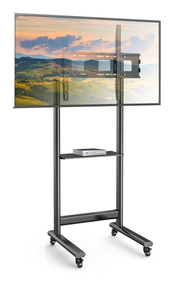 Techly ICA-TR74 TV Floor Stand for 50-90 Inch TVs Black