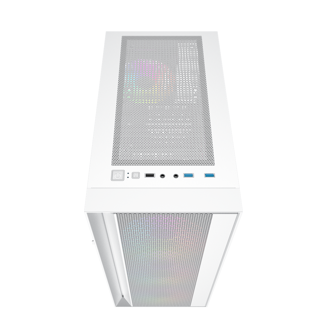 Gembird Fornax 4000W ARGB gaming ATX computer case  Midi Tower  backlight  White