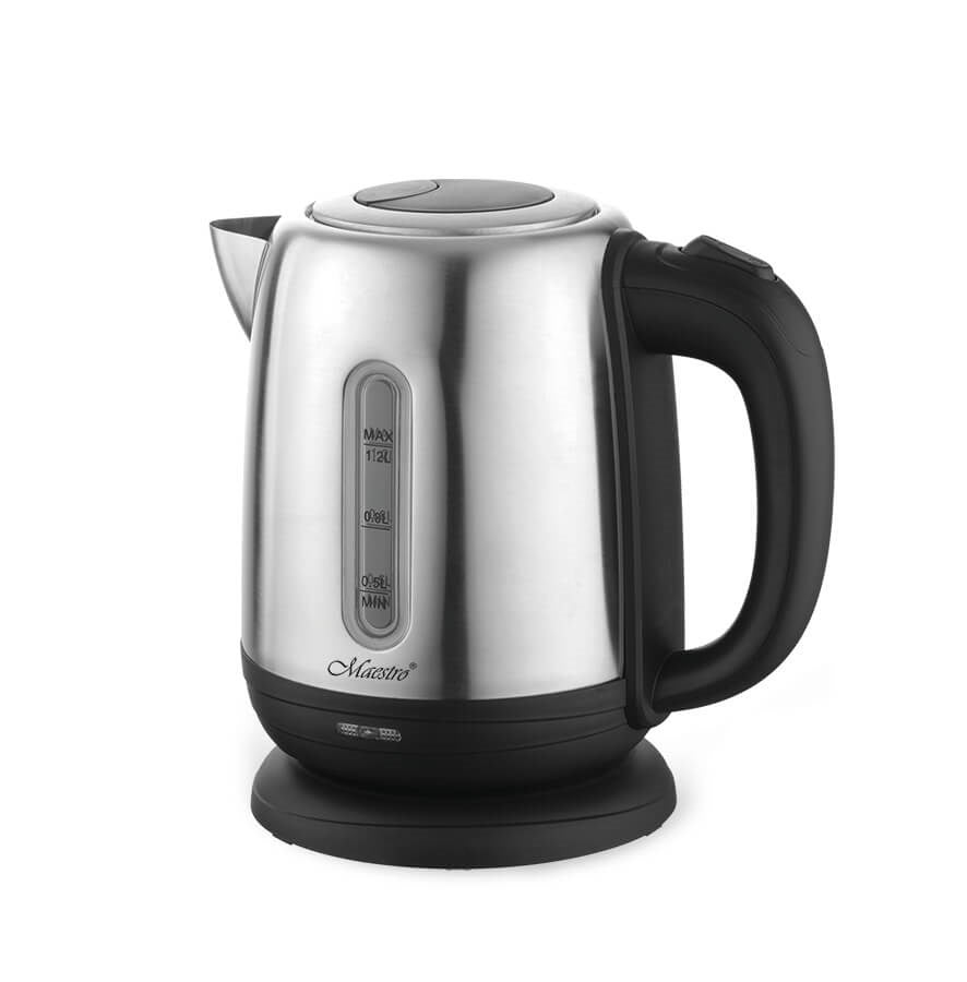 MAESTRO MR-027 Electric Kettle - 1.2 L - 1630 W - Steel, Black (MR-027)
