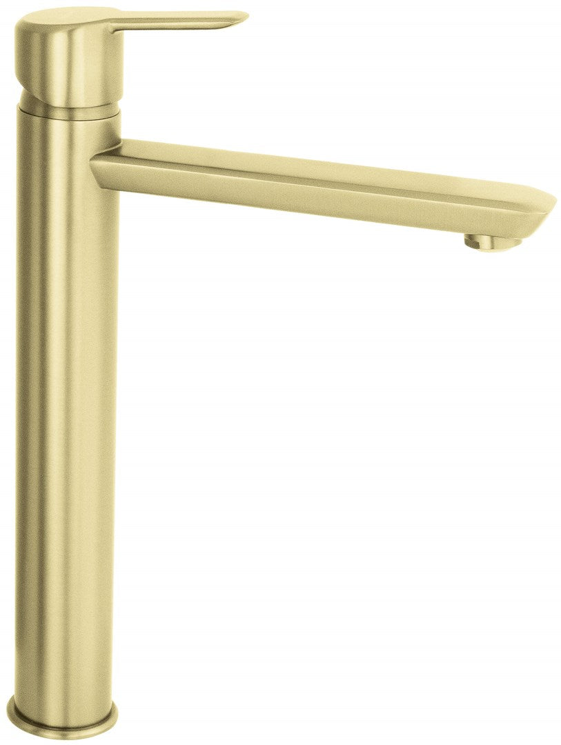 Deante High Washbasin Mixer Brass Brushed Gold