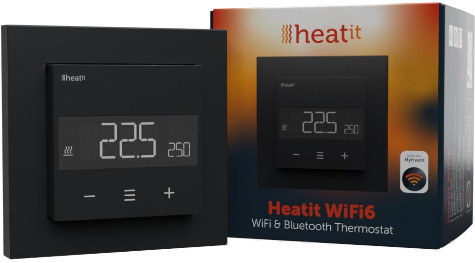 Heatit WiFi6 Thermostat 3600W 16A Black Matt