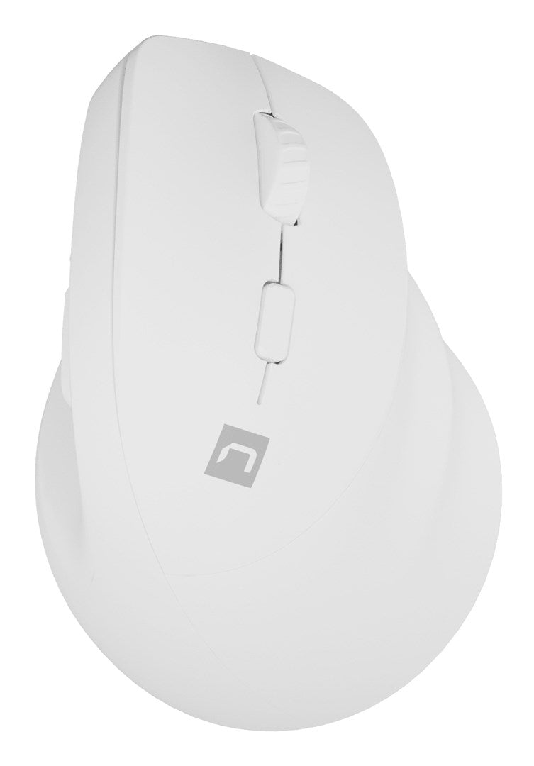 NATEC Crake 2 Wireless Vertical Mouse - Right-hand, RF + Bluetooth, 2400 DPI