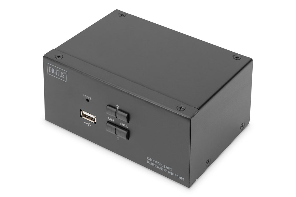 DIGITUS DS-12862 - KVM/Audio/USB Switch - 2 Ports - Desktop
