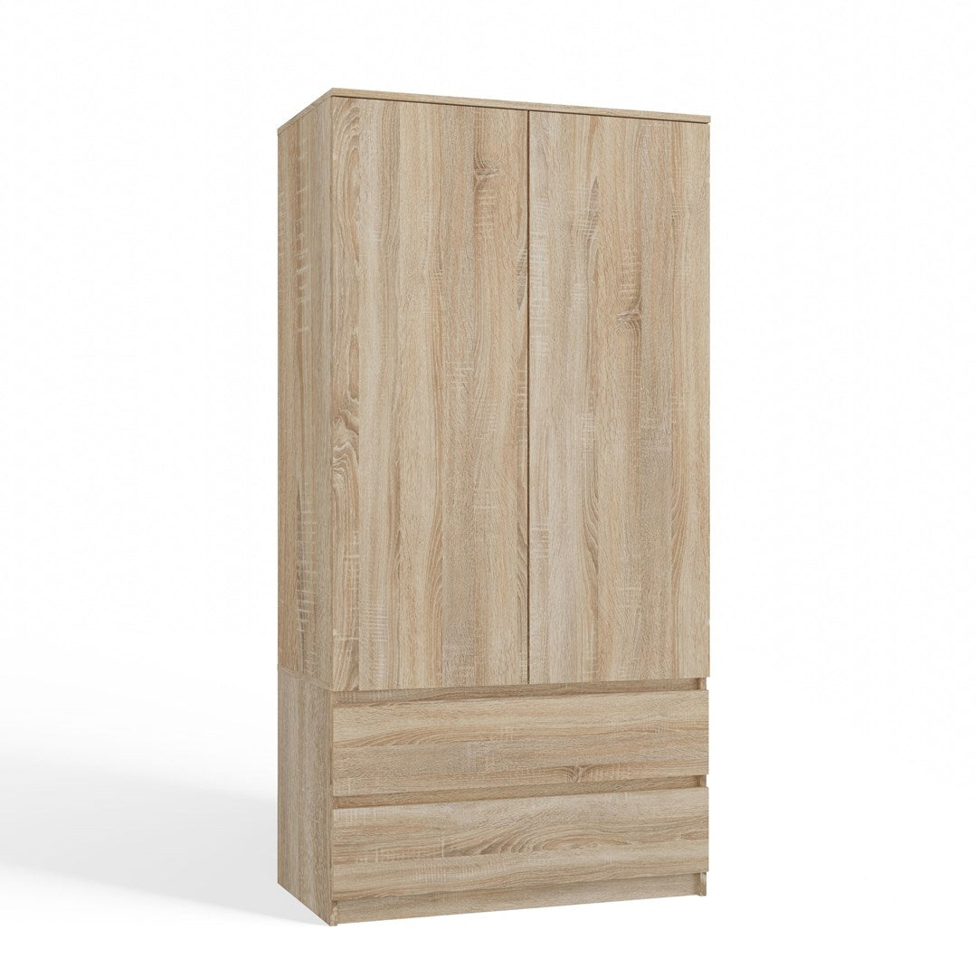 Topeshop SZAFA MALWA SON bedroom wardrobe/closet 5 shelves 2 door(s) Oak