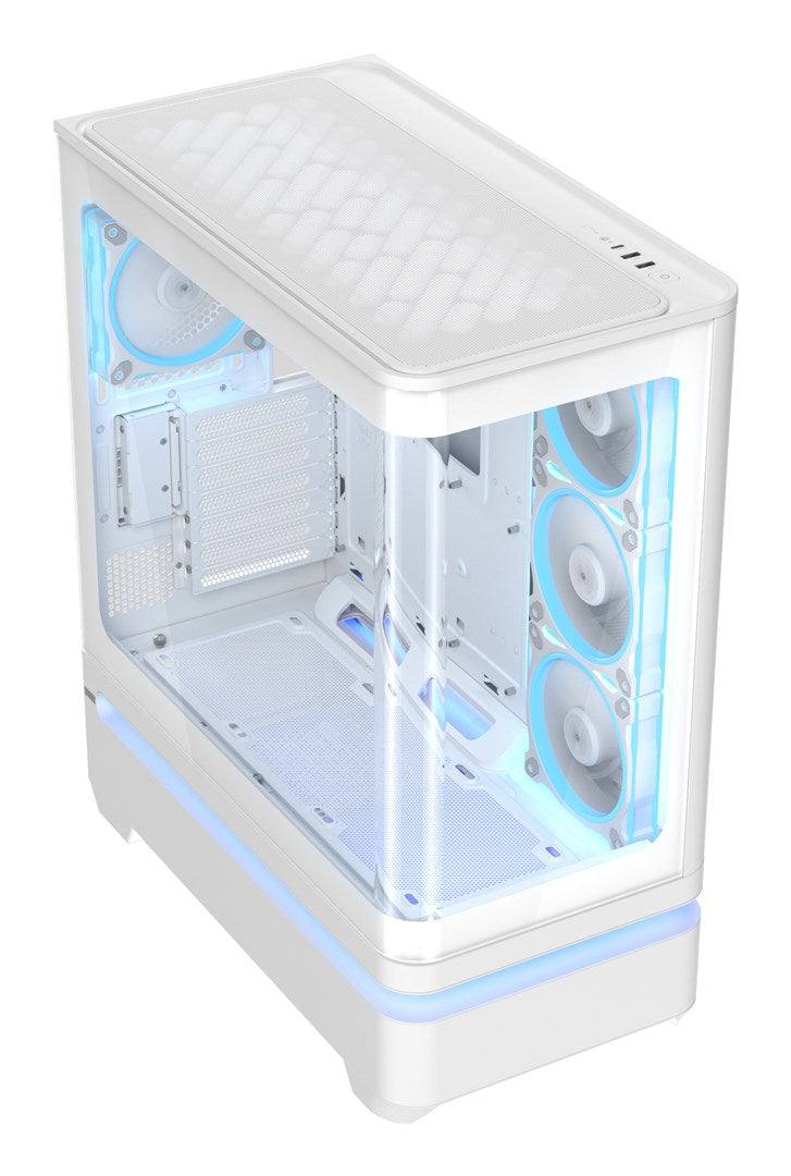 ASUS PRIME AP304 TG ARGB WHITE PC Case Multi-Color Illumination ATX, micro ATX, Mini-ITX