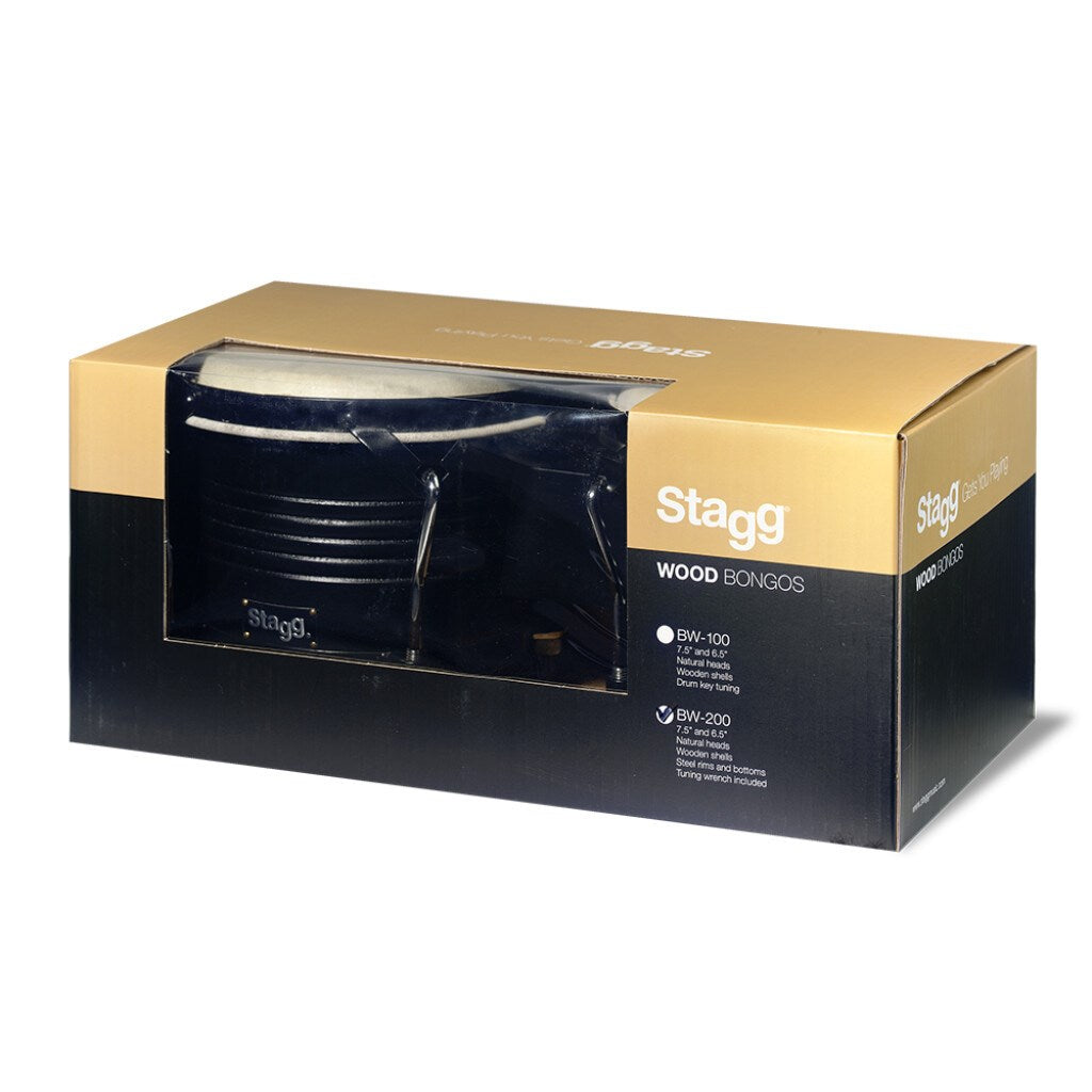 Stagg BW 200 BK - Wooden Bongos - SBW200BK