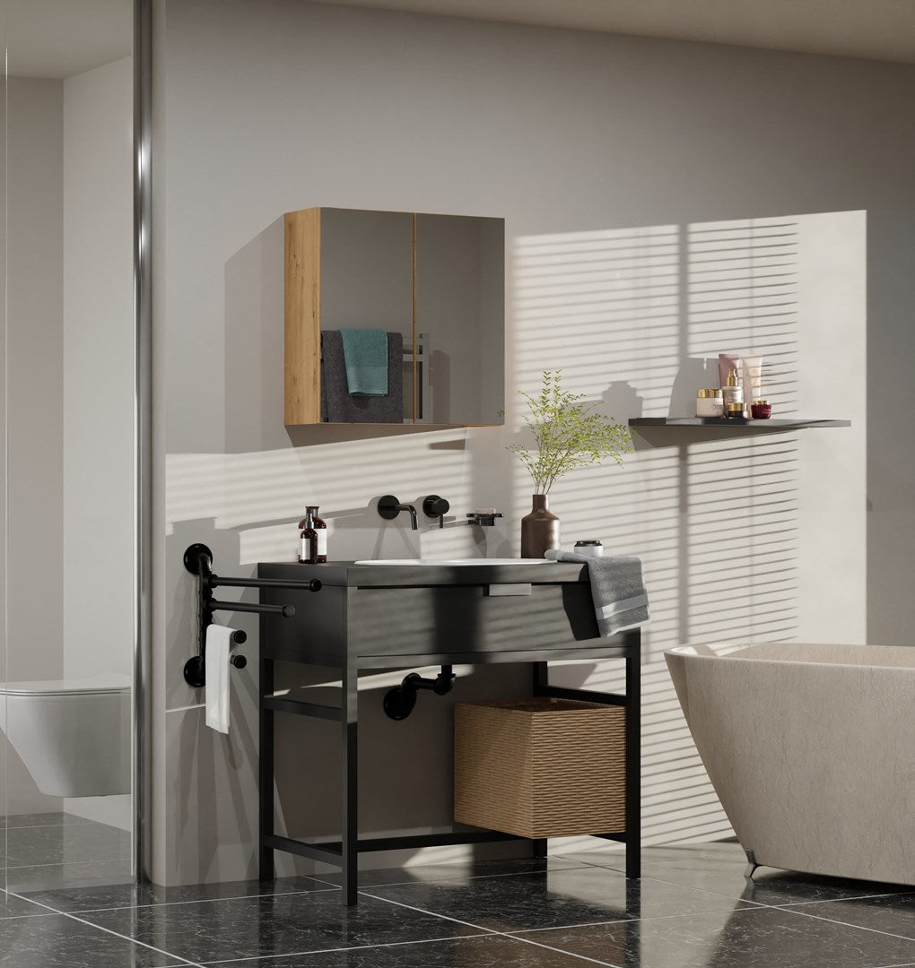 Topeshop POLA 2DL ARTISAN bathroom storage cabinet Oak