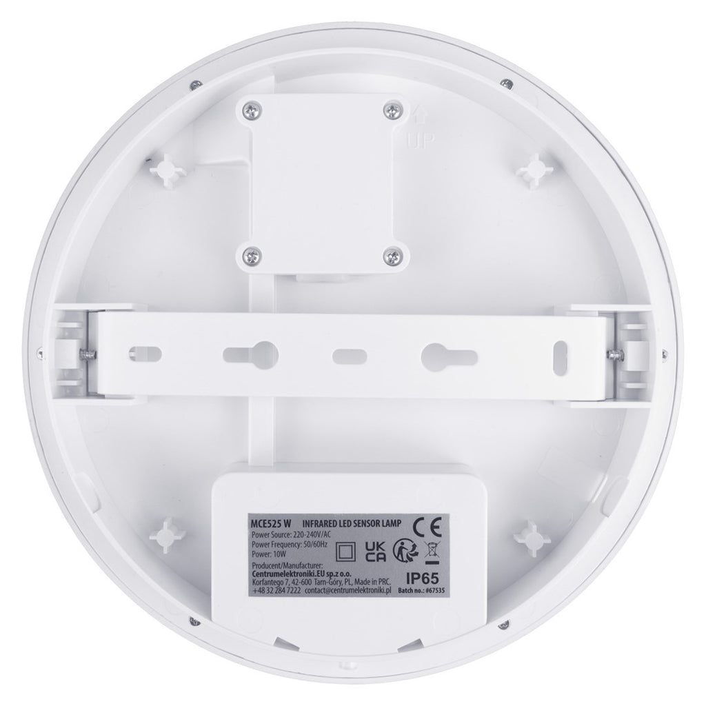 Maclean LED lamp with motion sensor  PIR sensor  white  10W  IP65  1000lm  neutral color  MCE525 W