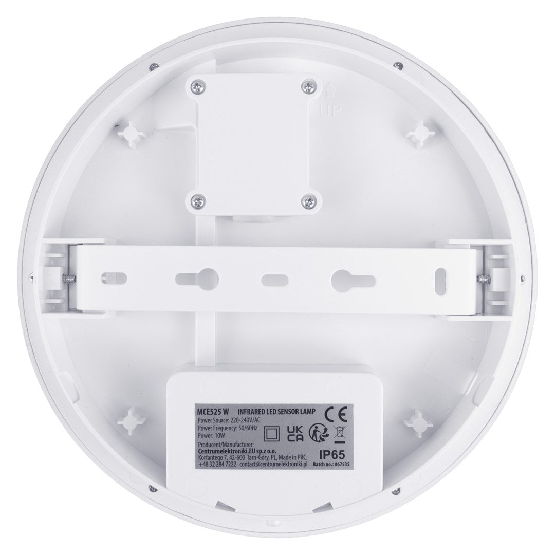 Maclean LED lamp with motion sensor  PIR sensor  white  10W  IP65  1000lm  neutral color  MCE525 W
