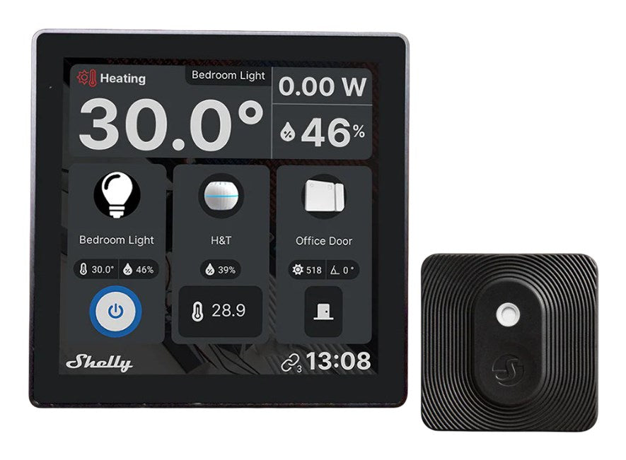 Shelly Wall Display Black & BLU H&T Black - Android - WLAN - BT - Shelly_WD_HT_bundle_s